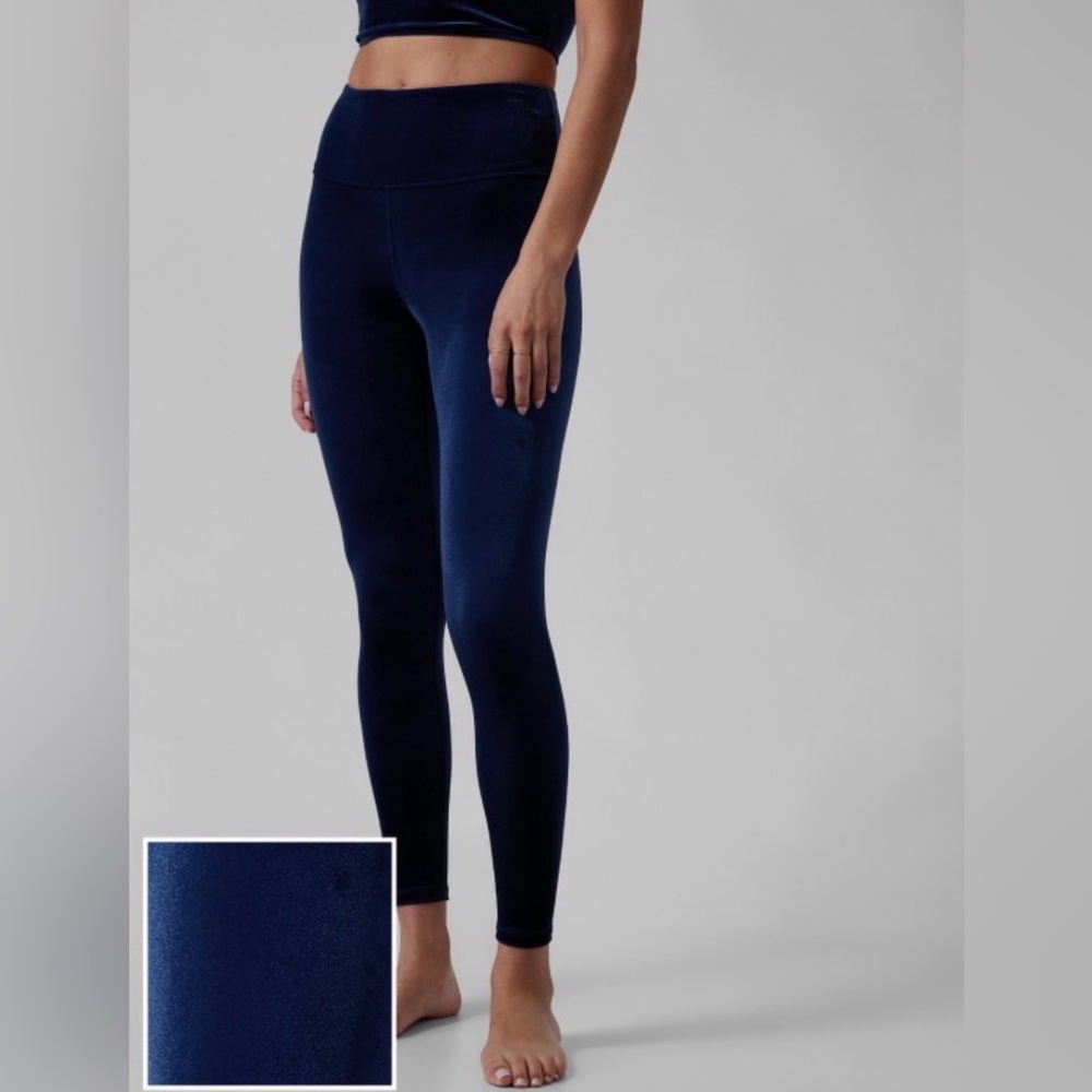 Athleta Velvet Elation Workout Set Sports Bra Leggings